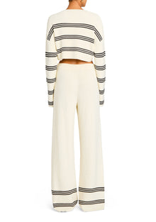 Womens | Poe Knit Pant | Eggshell/Black