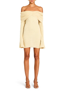 Womens | Xen Knit Mini Dress | Pastel Yellow