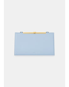 Eden | Leather Evening Clutch | Sky