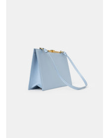 Eden | Leather Evening Clutch | Sky