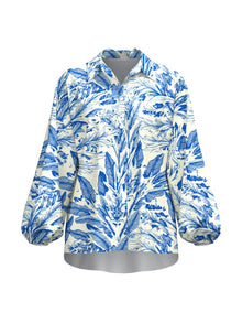 Printed Cotton Voile Nora Shirt | Toile Blu
