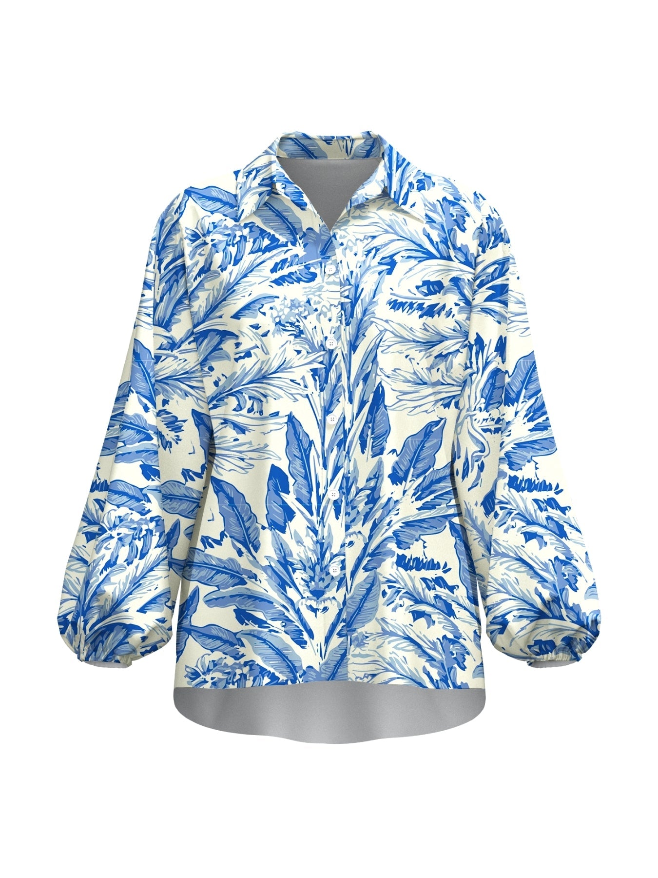 Printed Cotton Voile Nora Shirt | Toile Blu