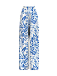 Printed Cotton Poplin Leer Pants | Toile Blu