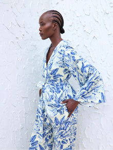 Printed Cotton Poplin Mini Kimono | Toile Blu