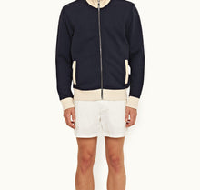 Egerton Contrast Easy Fit Washed Organic Cotton Sweatshirt | Night Iris