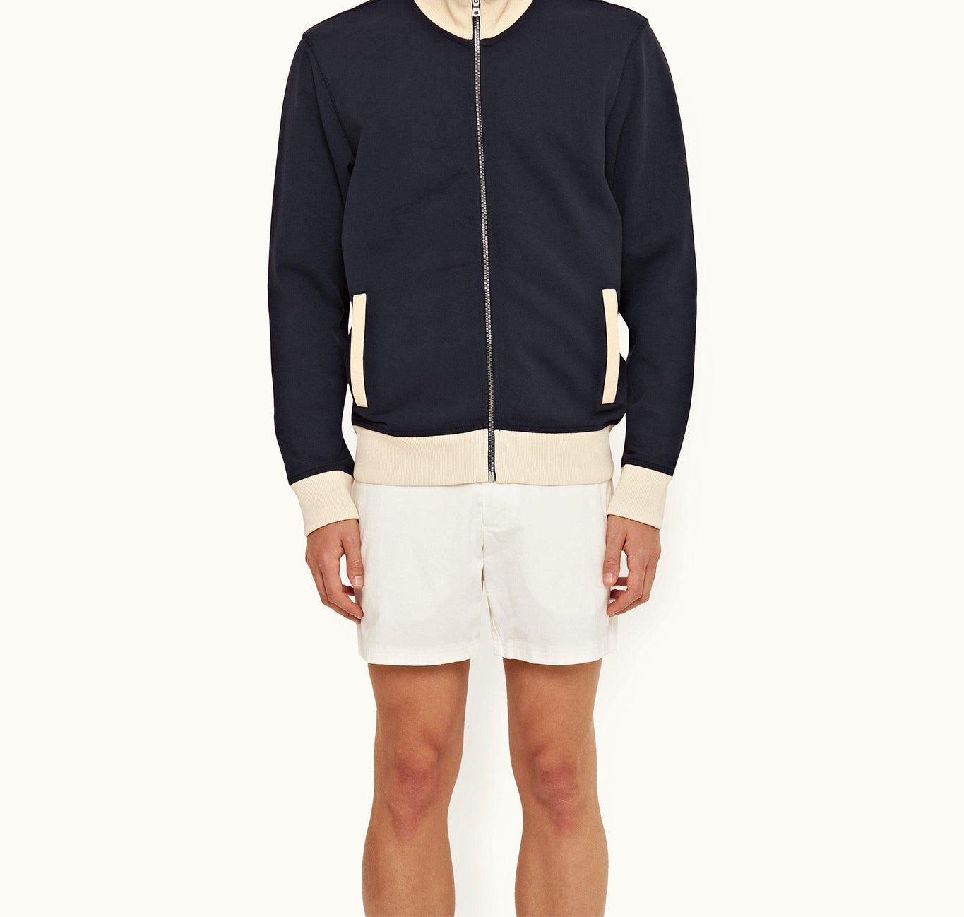 Egerton Contrast Easy Fit Washed Organic Cotton Sweatshirt | Night Iris