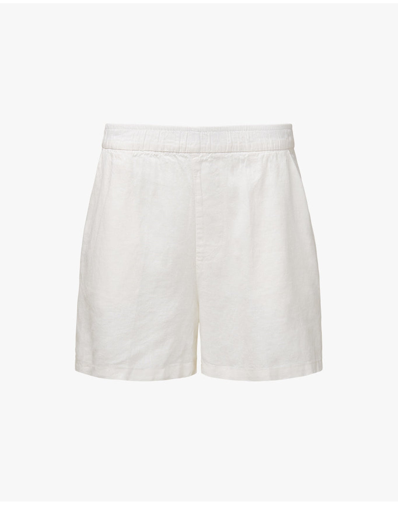 Elastic Linen Short | White