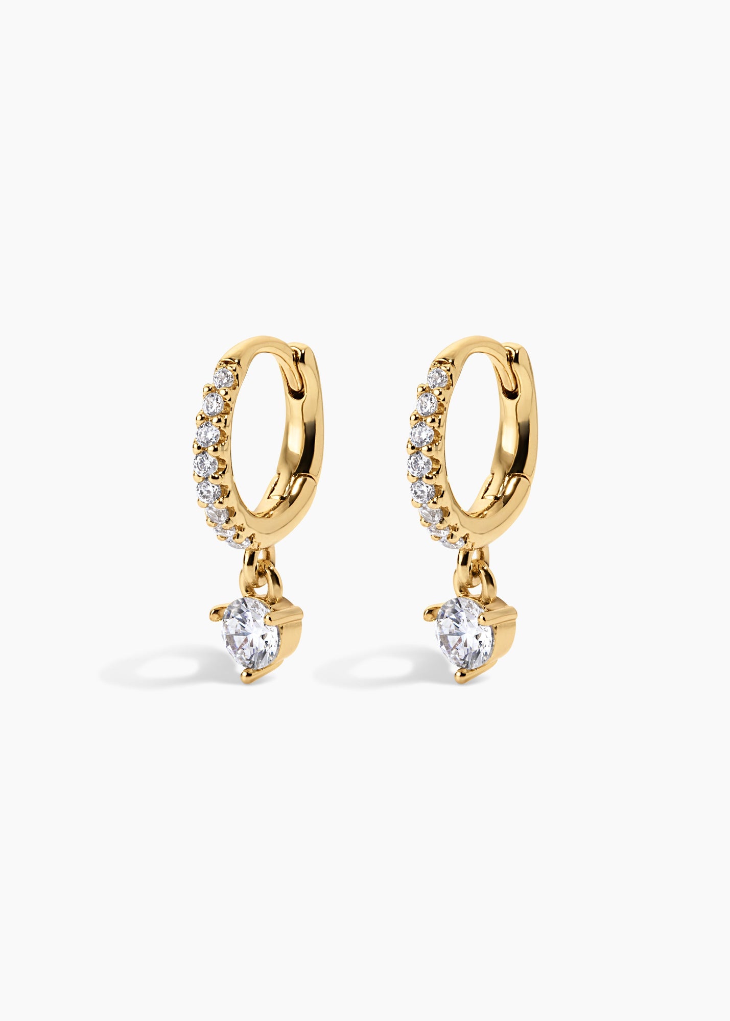 Wesley Earrings | Clear Crystal | 14K Gold Plated