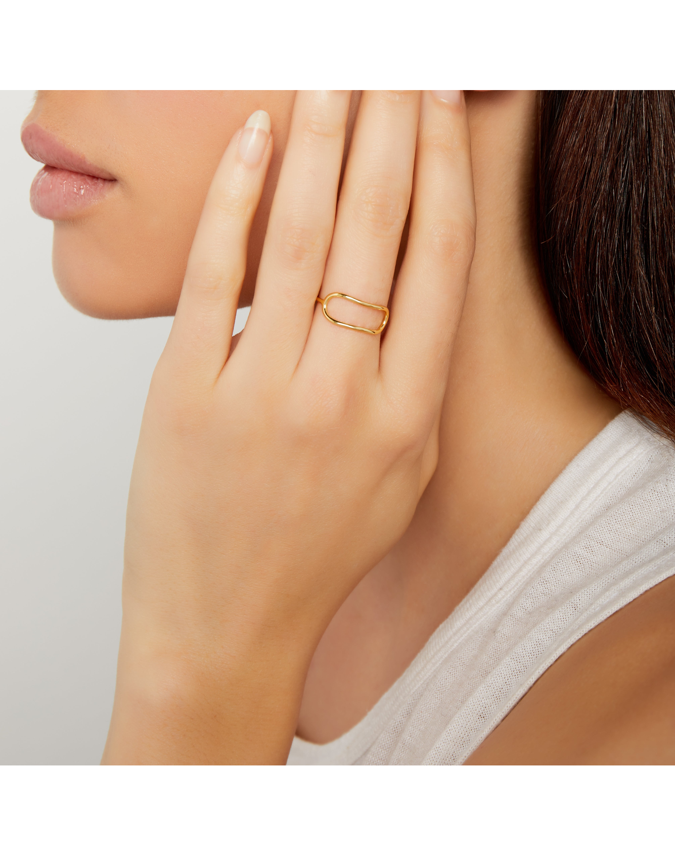 Elegant Ramona Ring in 18k Gold-Plated Sterling Silver | Gold and Silver