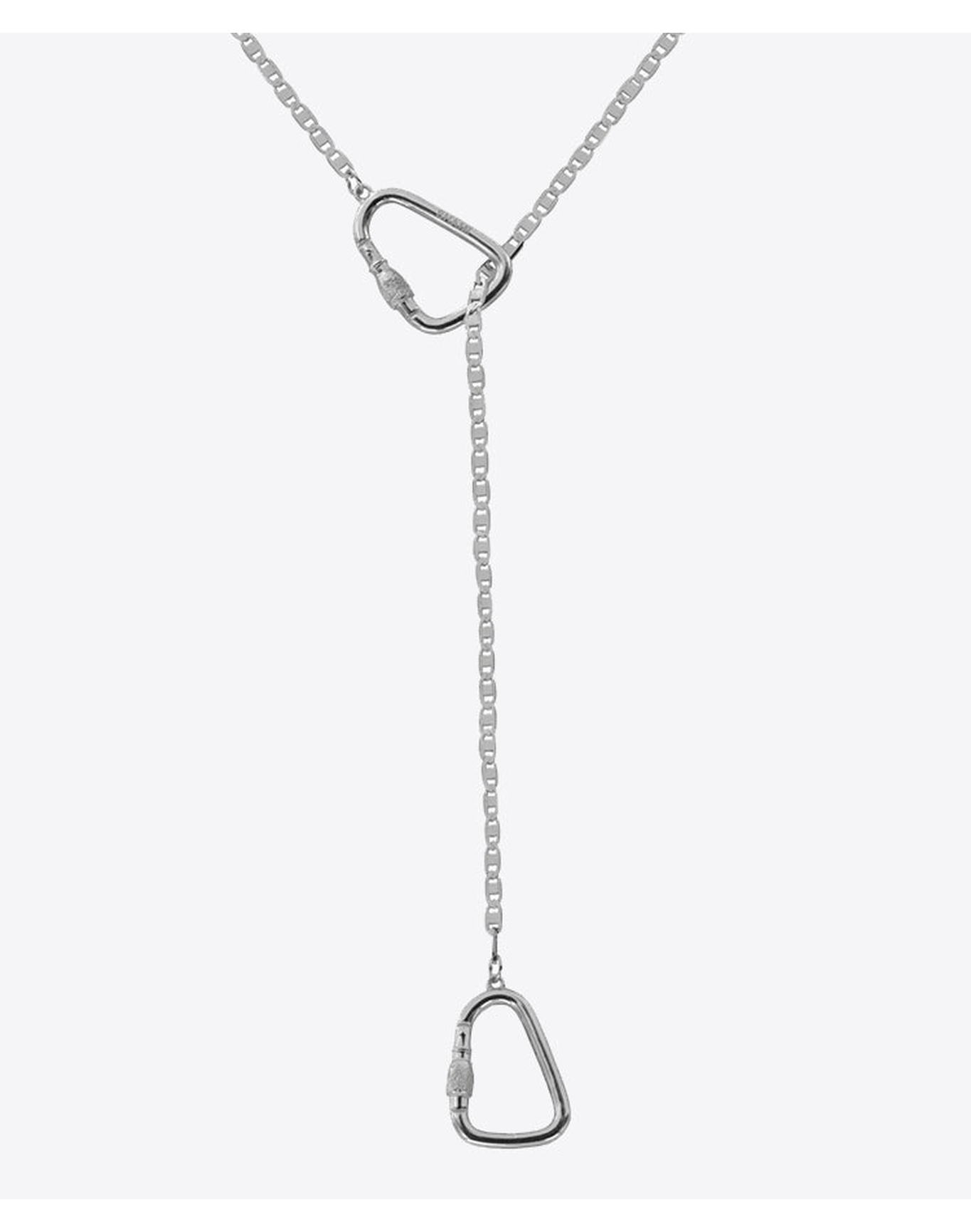 Elegant Twin Carabiner Necklace | 14kt Gold Plated and Sterling Silver