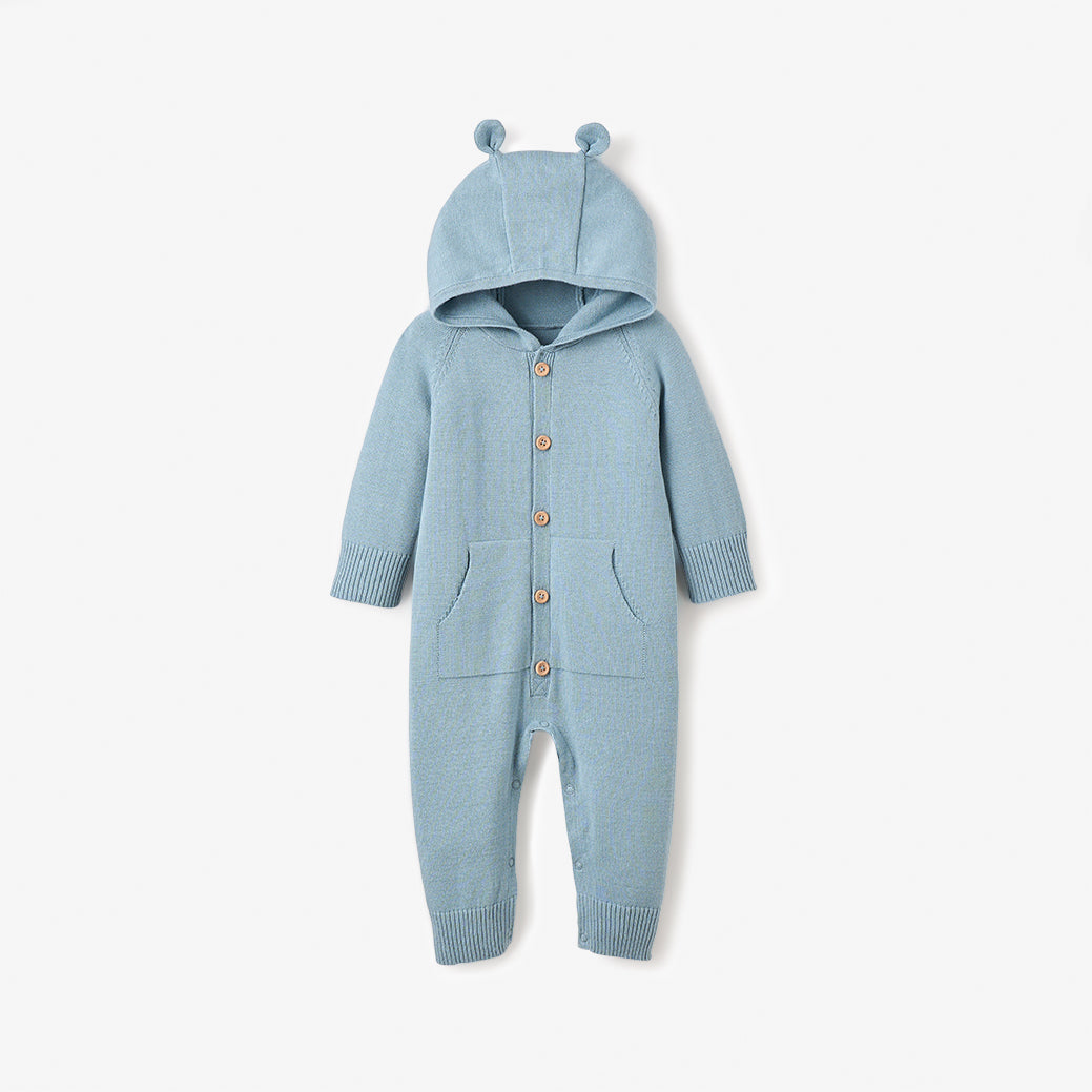 Boys | Hooded Knit Jumpsuit | Blue