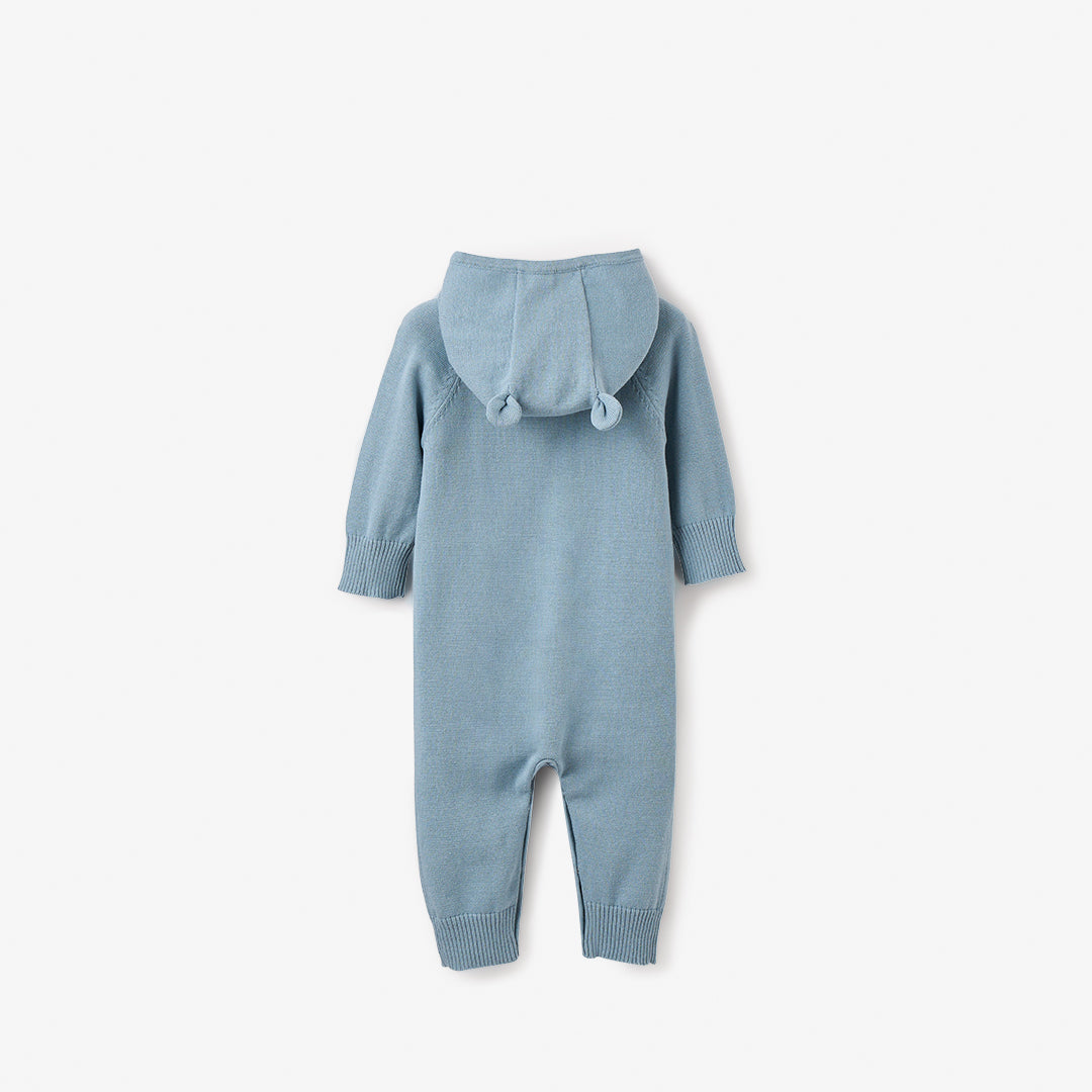 Boys | Hooded Knit Jumpsuit | Blue