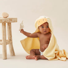 Unisex | Yellow Duckie Hooded Baby Bath Wrap | Yellow