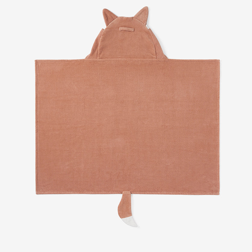 Unisex | Rust Fox Hooded Baby Bath Wrap | Rust