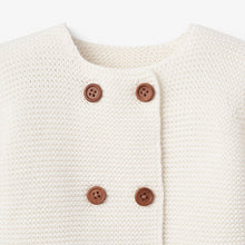 Unisex | Whisper White Sofia + Finn Knit Baby Cardigan | White