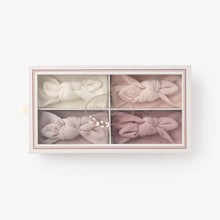 Girls | Brushed Cotton Knotted Bow Headband 4 Pack | Multi