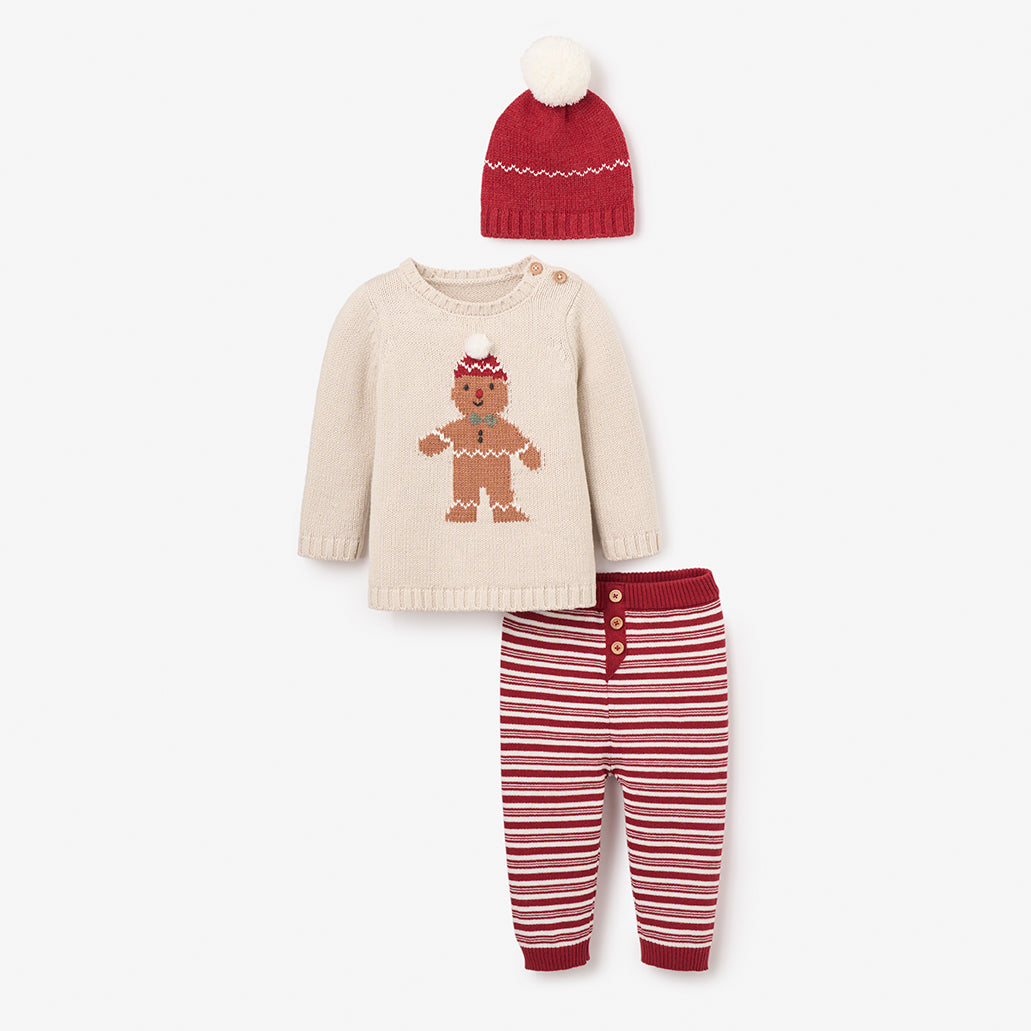 Unisex | Gingerbread Holiday Pullover Set | Red