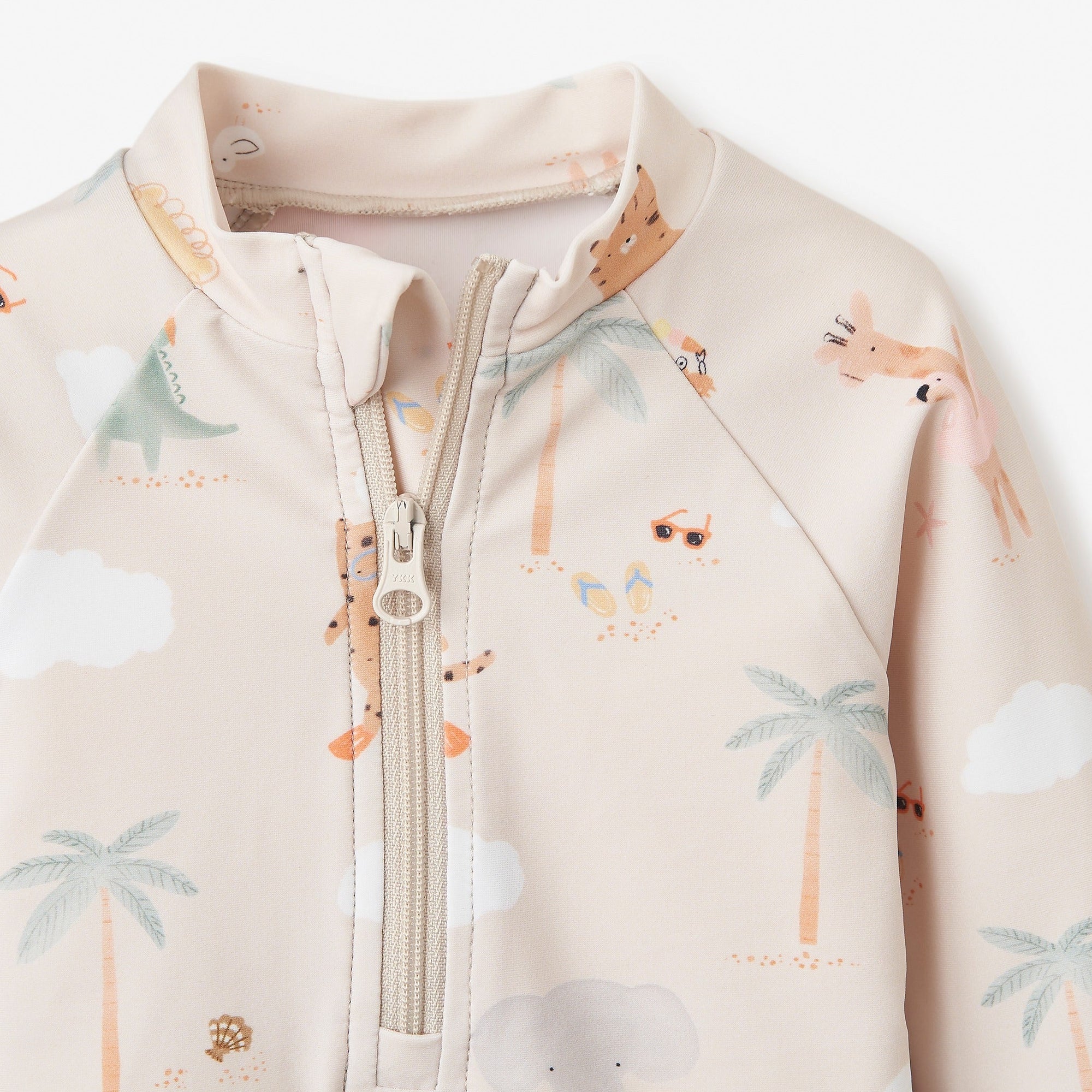 Boys | Seaside Safari Baby Rash Guard | Wheat