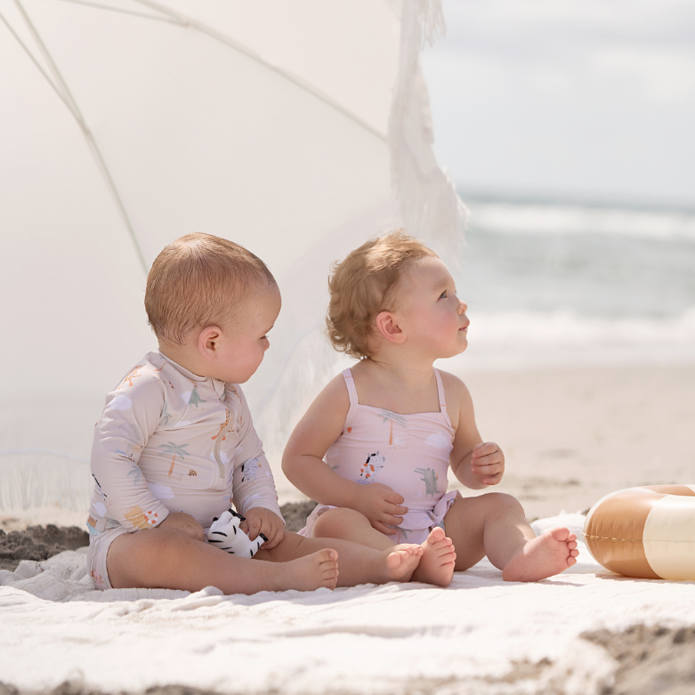 Boys | Seaside Safari Baby Rash Guard | Wheat