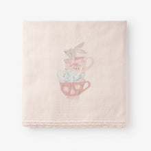 Girls | Tea Party Cotton Knit Blanket | Pink