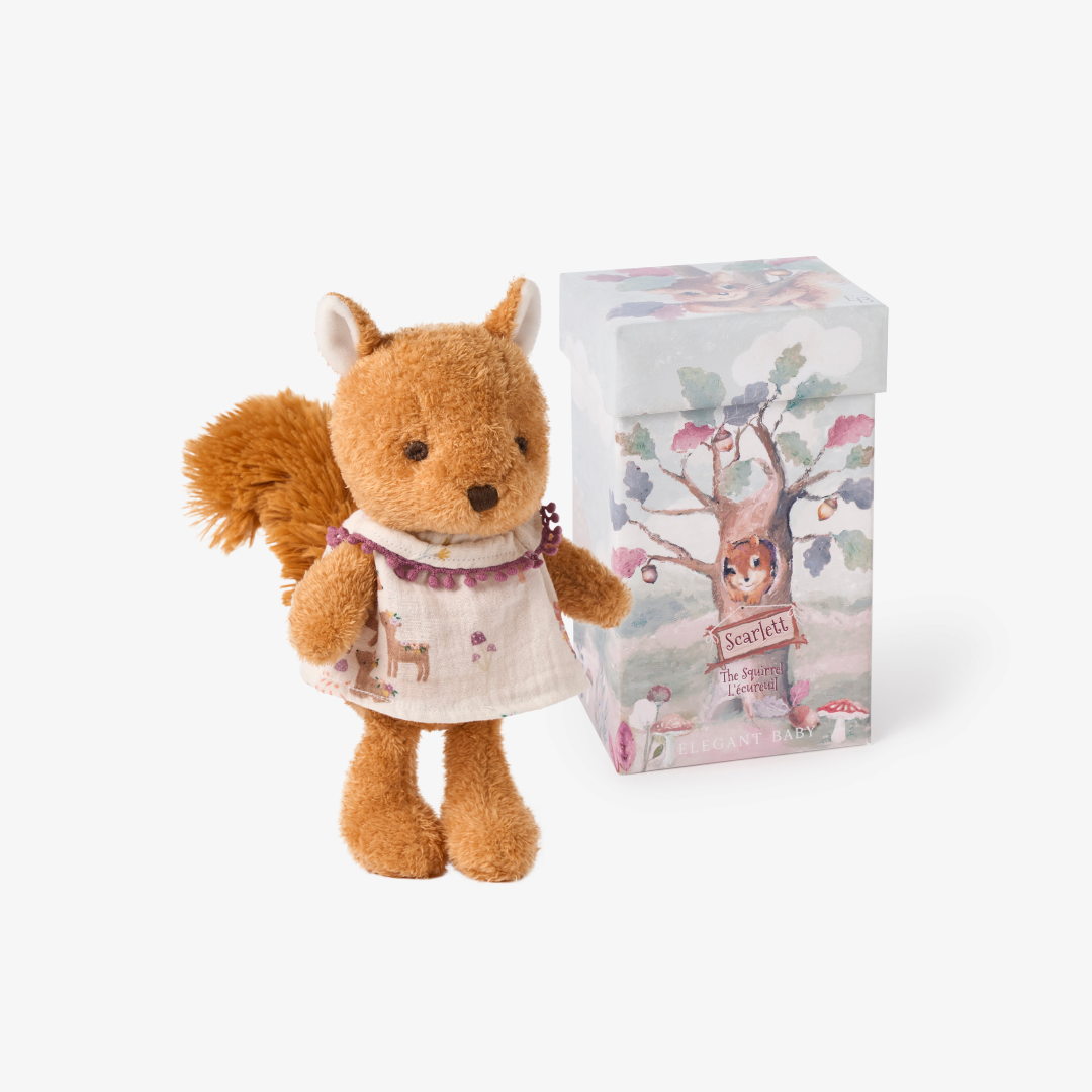 Unisex | Scarlett Squirrel 10" Boxed Plush Toy | Brown