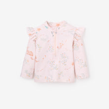Girls | Pink Sea Magic Flutter Sleeve Baby Rash Guard | Pink