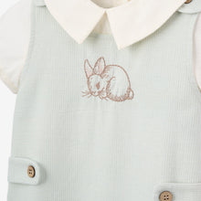 Boys | Bunny Embroidered Jon Jon | Aqua