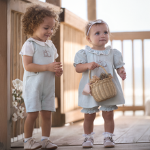 Boys | Bunny Embroidered Jon Jon | Aqua