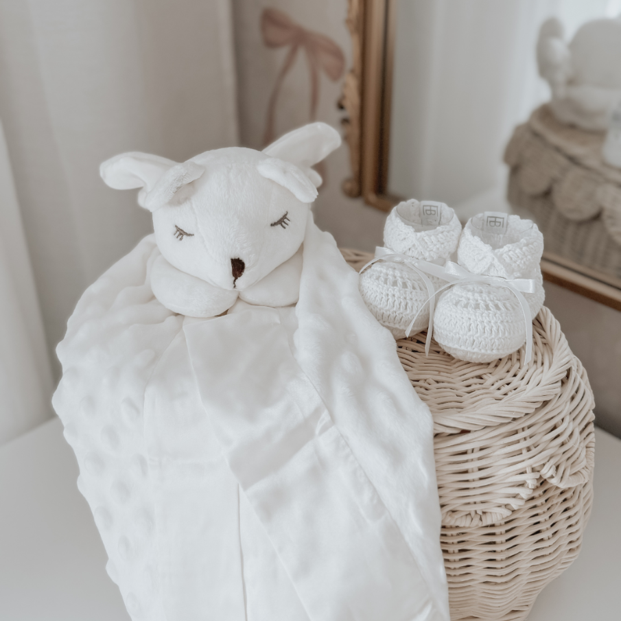 Unisex | Christening Hand Crocheted Baby Booties | White