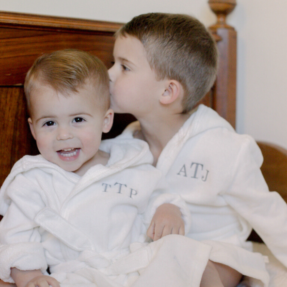 Unisex | White 2-4T Terry Bath Robe | White