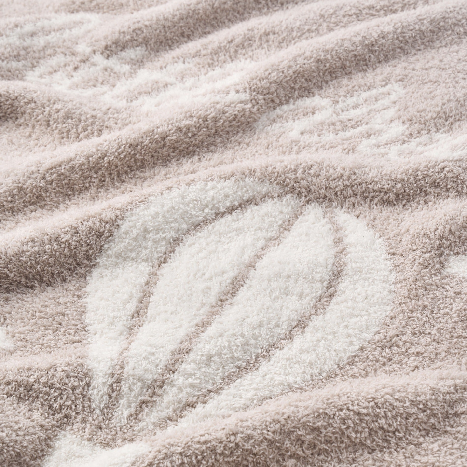 Unisex | Taupe Hot Air Balloon Feather Knit Baby Blanket | Taupe