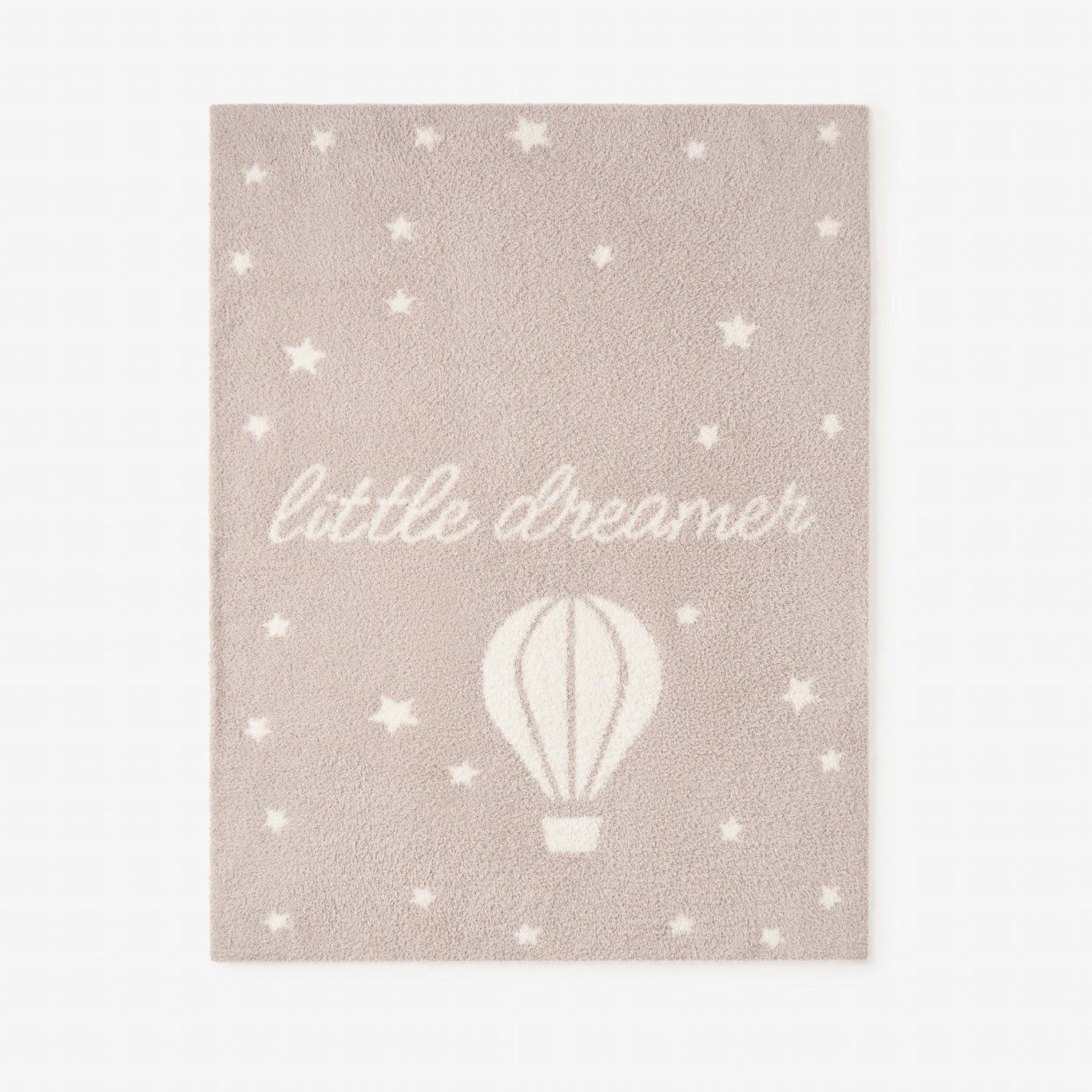 Unisex | Taupe Hot Air Balloon Feather Knit Baby Blanket | Taupe