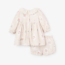 Girls | Magical Mouse Cameo Stripe Mini Cord Lace Collar Dress + Bloomer Se | Pink