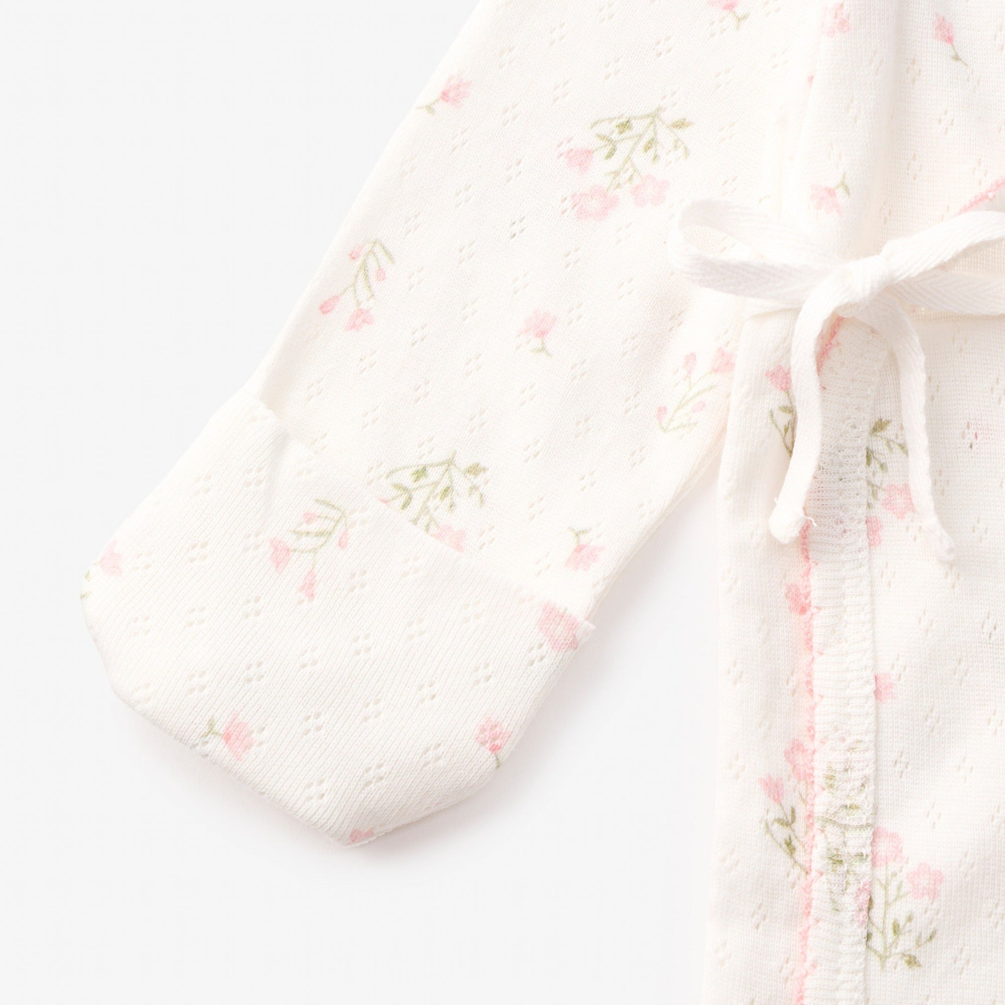 Girls | Folklore Floral Organic Cotton Pointelle Layette 3PC Set | White