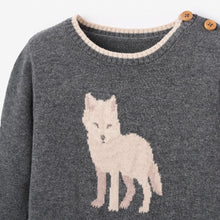 Boys | Wolf Knit Baby Jumpsuit | Dark Gray