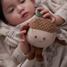Unisex | Acorn Plush Rattle | Brown