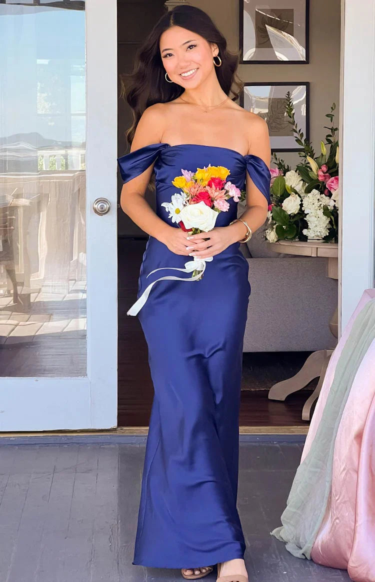 formal off shoulder maxi dress Ella Off Shoulder Formal Maxi Dress