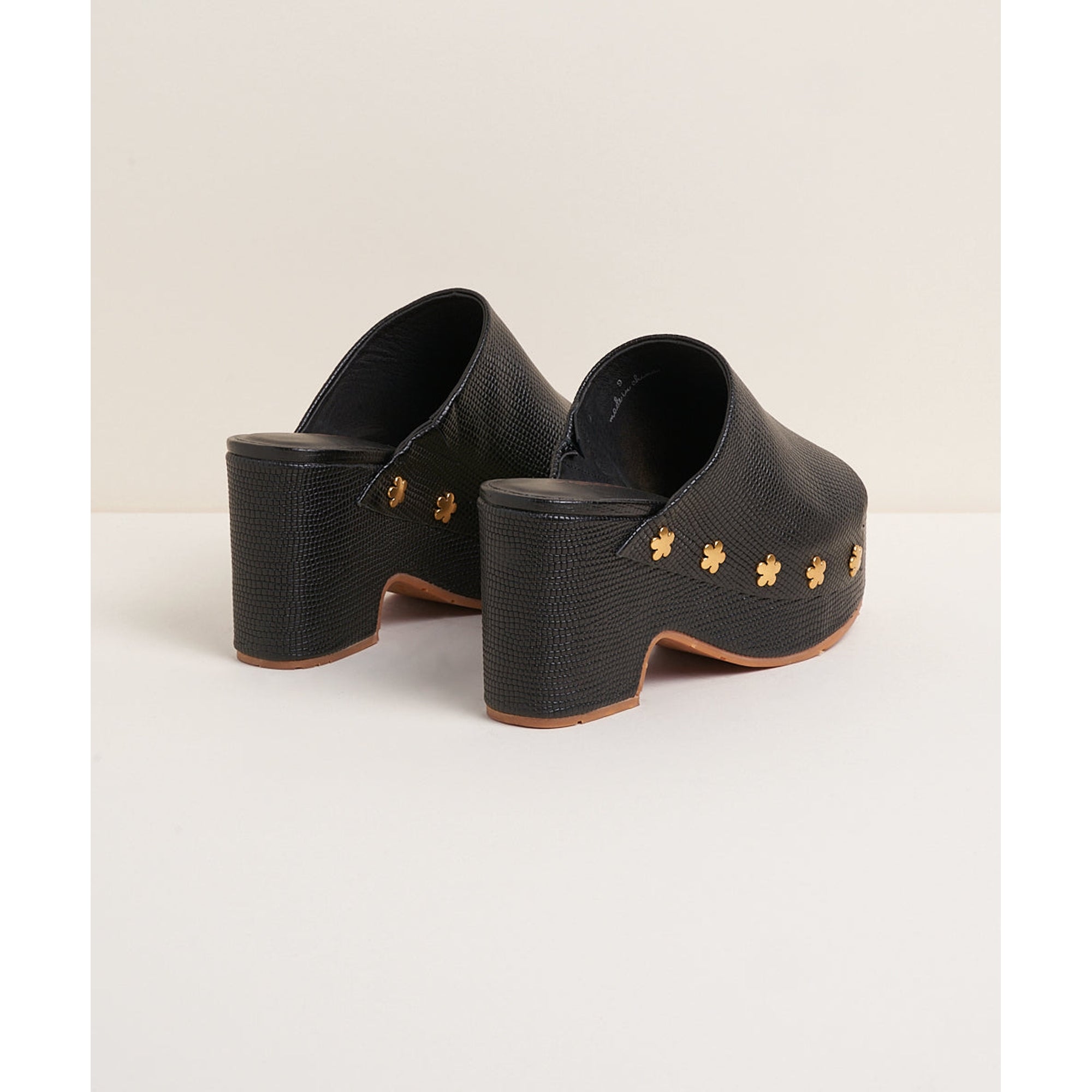 Ellery Platform Sandal | Black Flower