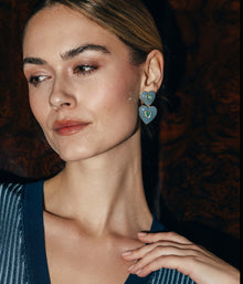 Elodie Heart Drop Earrings - Loren Hope