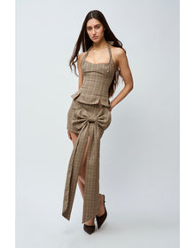 Eloise Mini Skirt | Brown Plaid