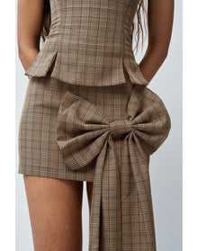 Eloise Mini Skirt | Brown Plaid