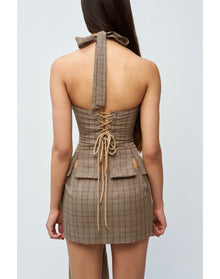 Eloise Mini Skirt | Brown Plaid