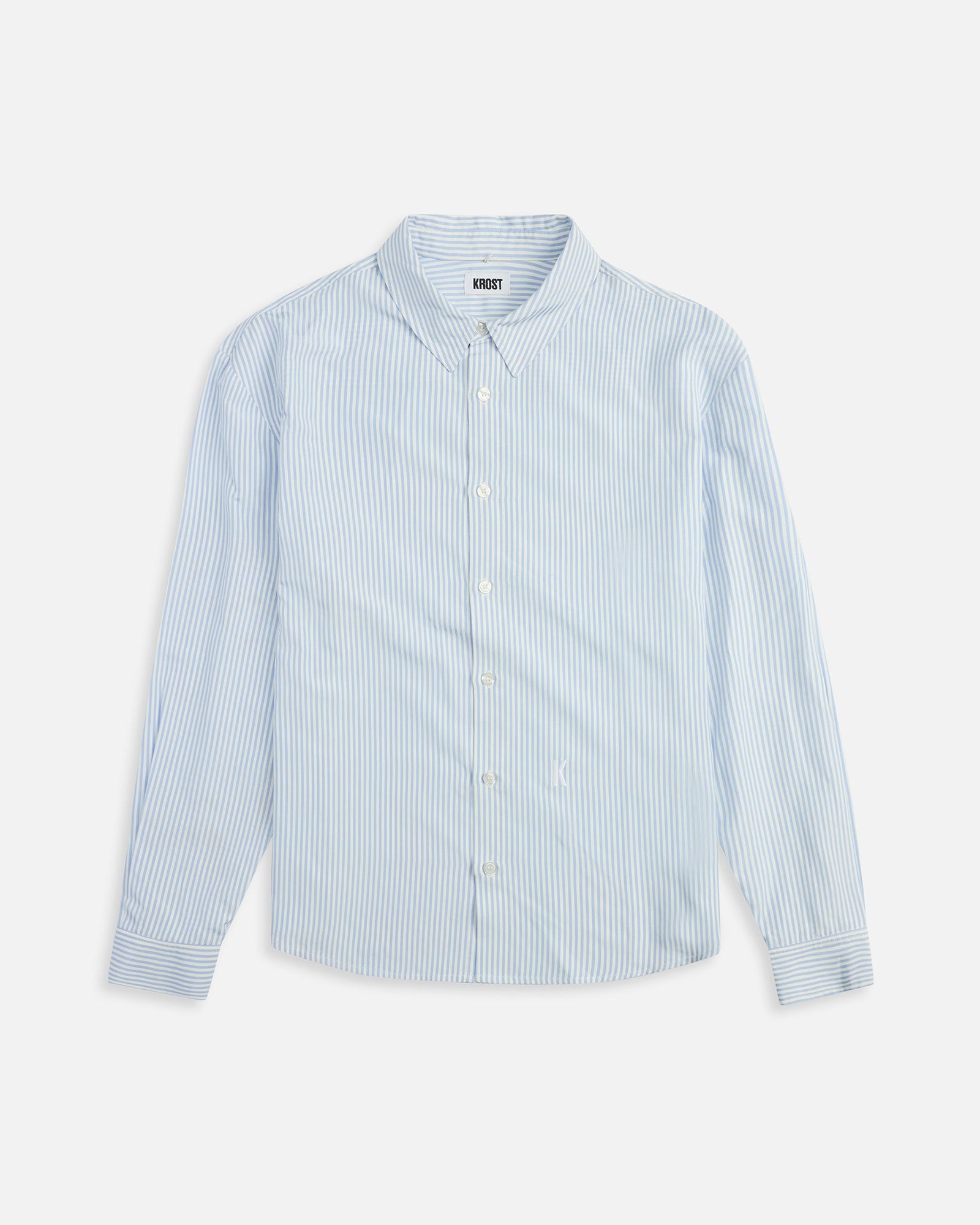 Embroidered Striped Shirt | Blue