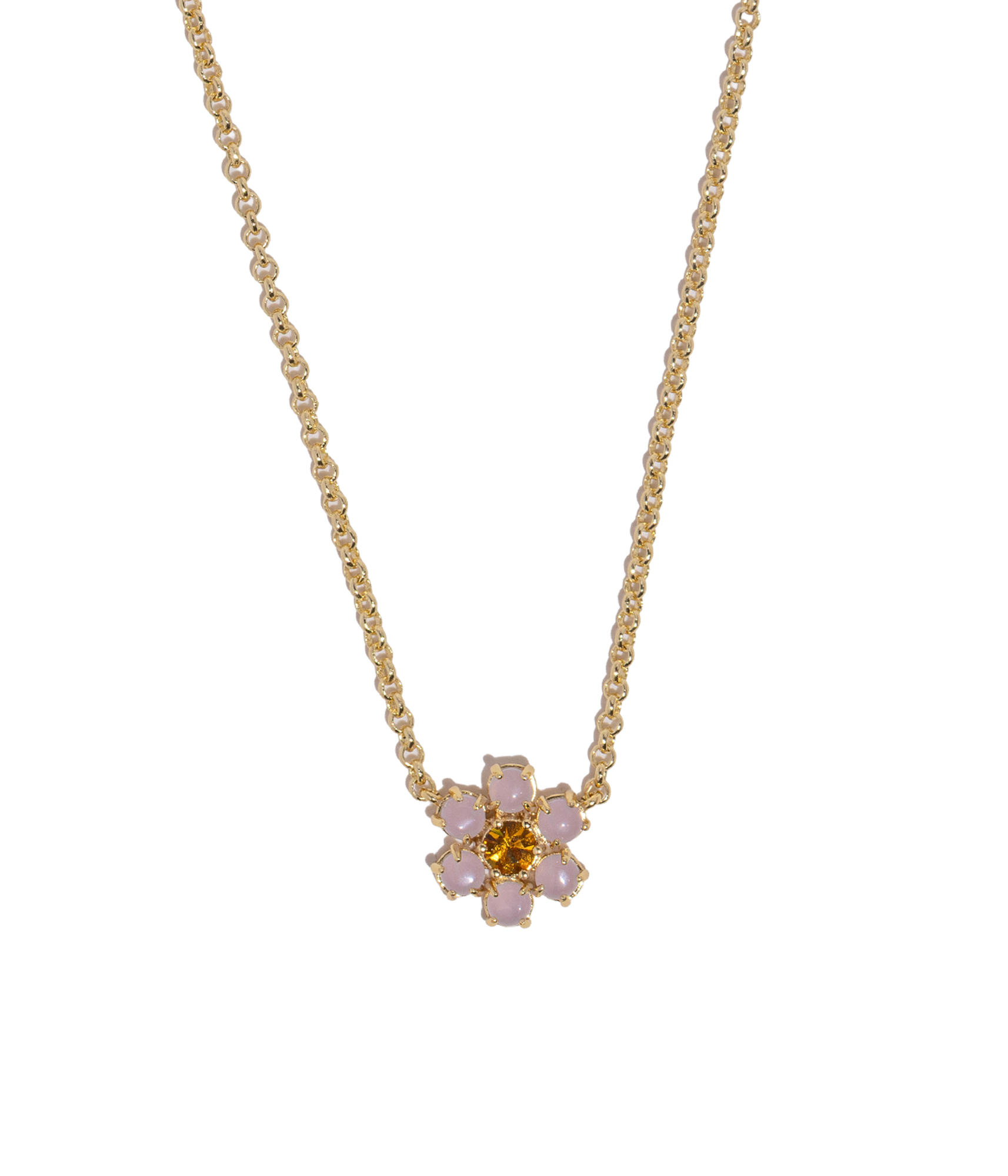 Emeline Flower Necklace in Lavender - Loren Hope