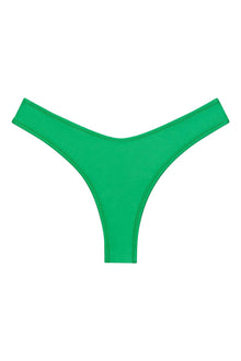 Lulu Zig Zag Stitch Bikini Bottom | Emerald Shimmer