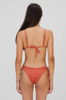 Women | Emma Frilled Triangle Top | Spice Eyelet