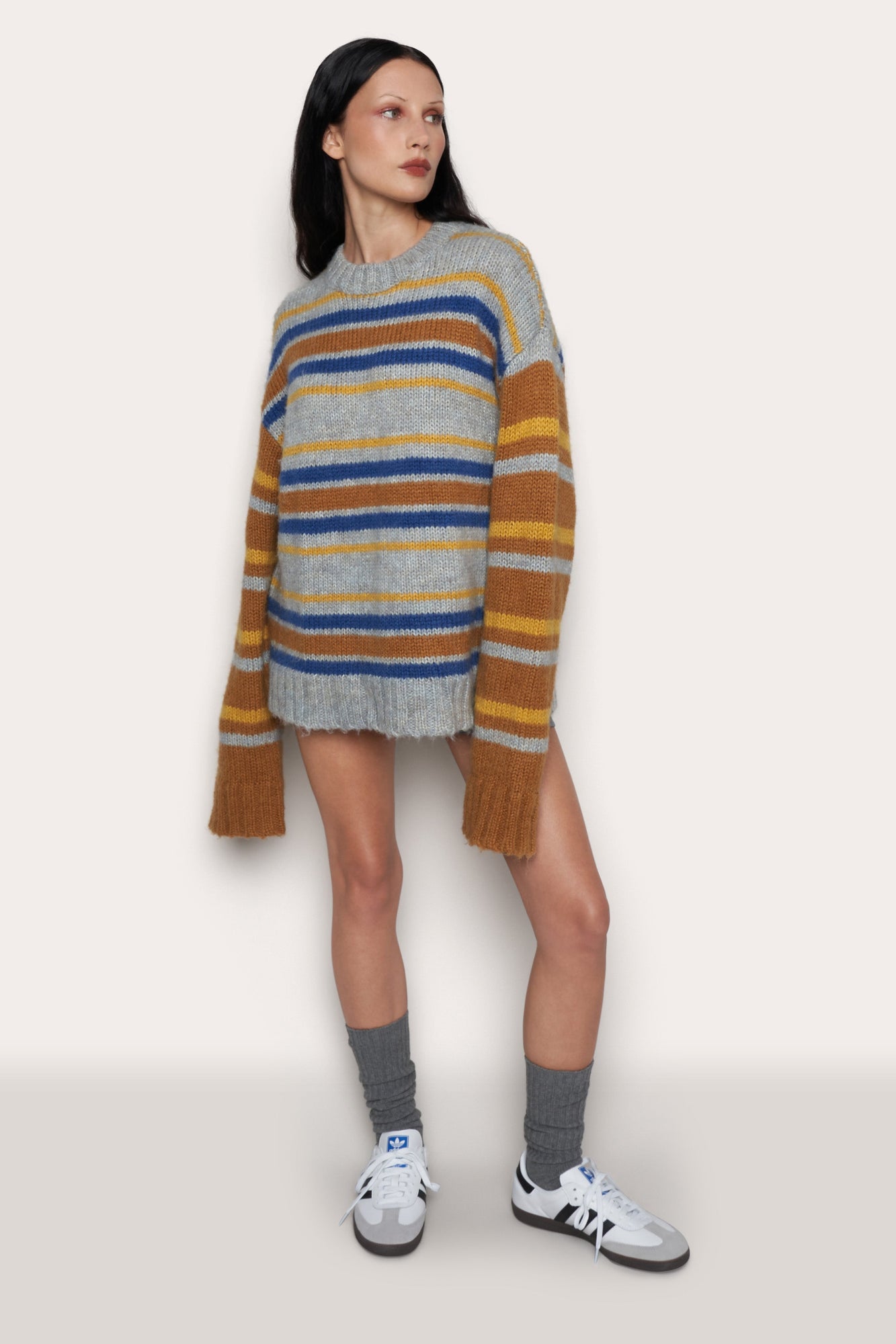 Womens | Oversized Crewneck | Blue Multi
