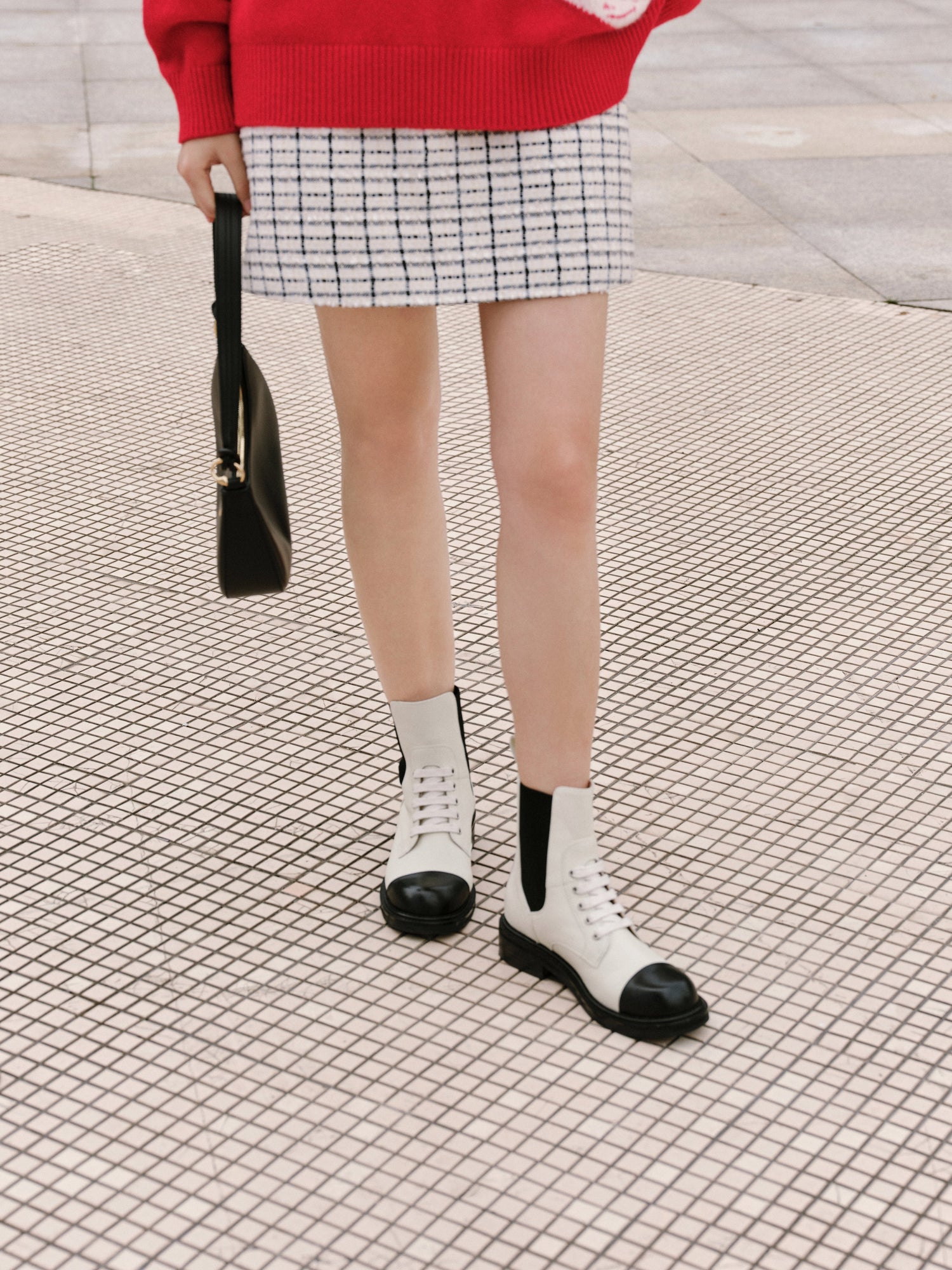 Color-Block Boot | White