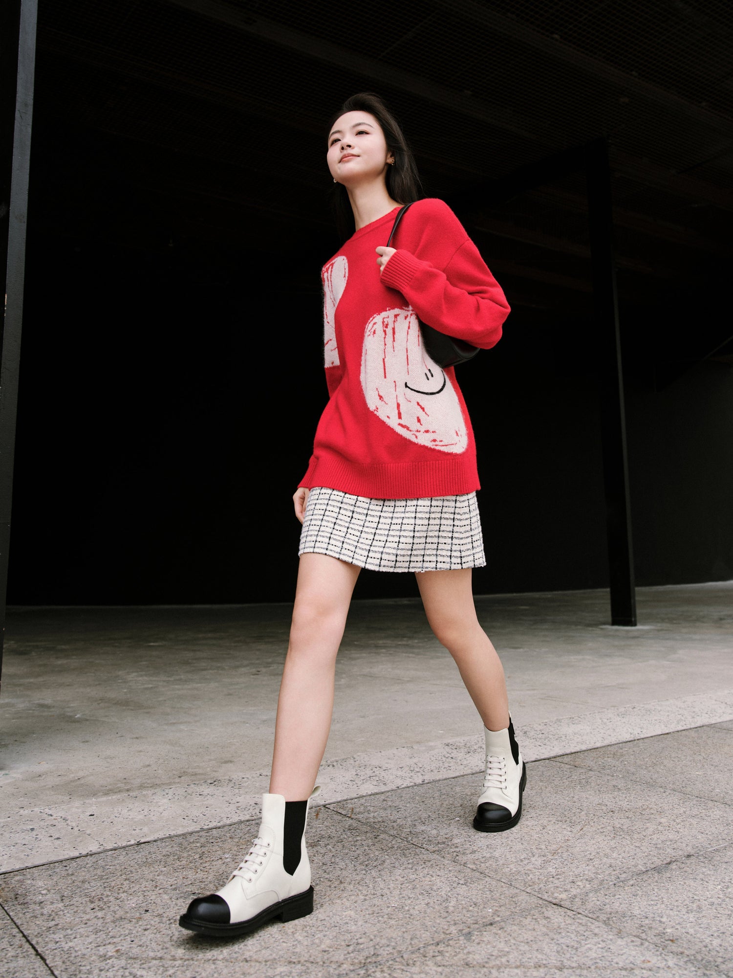 Color-Block Boot | White