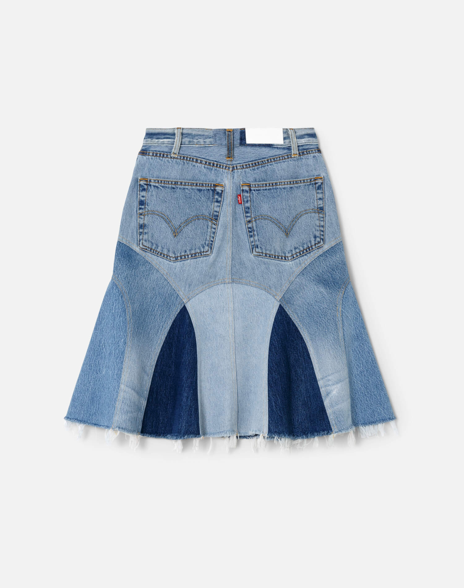 Engineered Seamed Skirt | Indigo